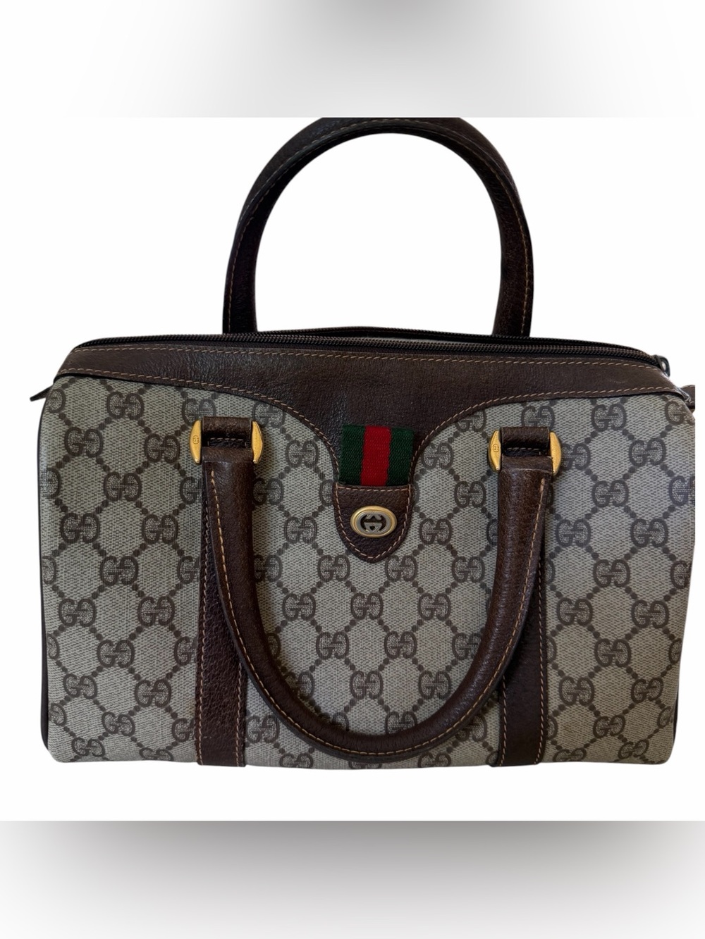 Gucci Brown GG  Boston Bag